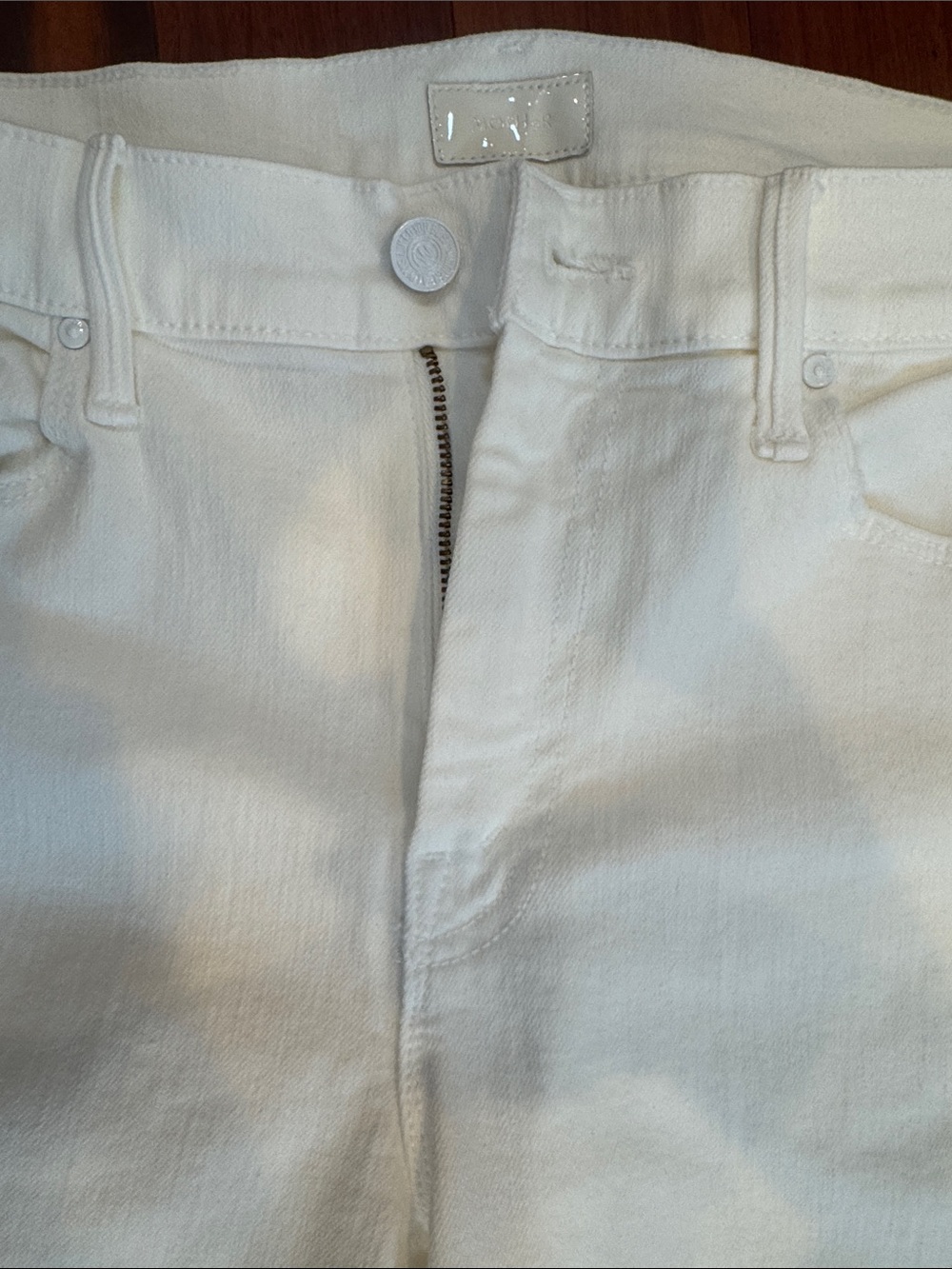 MOTHER White Flare Wide-Leg Jeans - Picture 2 of 7
